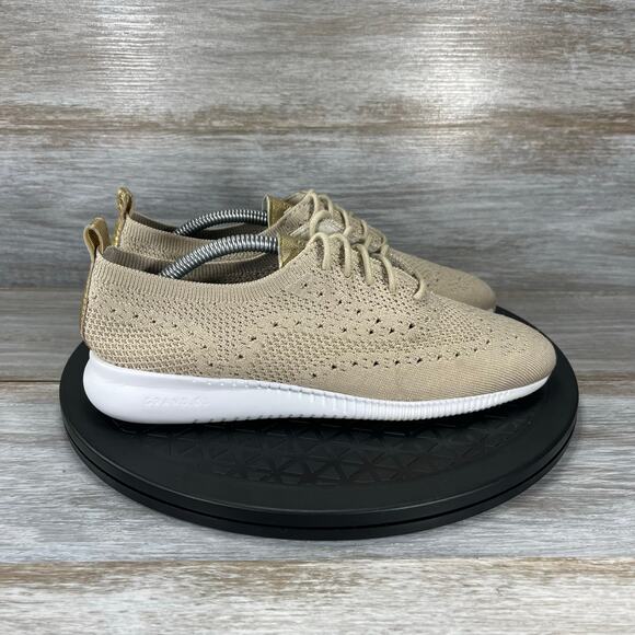 Cole Haan Womens ZeroGrand Stitchlite Knit OPTC White Rye Wingtip Oxfords Size 6 - Picture 3 of 8